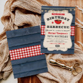 70e verjaardag BBQ Zomer Barbecue Party Kaart