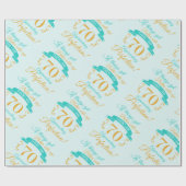 70e verjaardag beter met leeftijd cadeaupapier (Vlak)