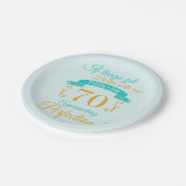 70e verjaardag beter met leeftijd papieren bordje (Gekanteld)