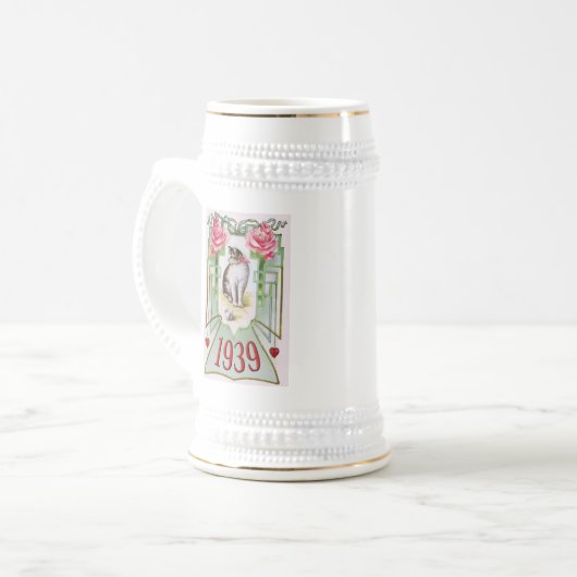 70e verjaardag bierpul (Voorkant links)