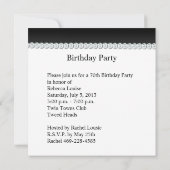 70e verjaardag Black White Silver Diamond Kaart (Achterkant)