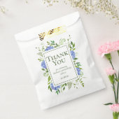 70e verjaardag blauwe hortensia's dank u bedankzakje (Gezegeld)