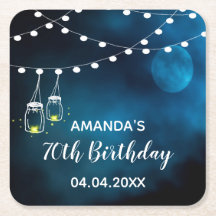 70e verjaardag blauwe maan lichtslingers naam