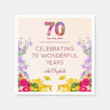 70e verjaardag Bloemen Modern 70 jaar feest elegan