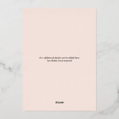 70e verjaardag Bloemengoud Folie Uitnodiging (Achterkant)