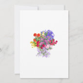 70e verjaardag bloemenmodern Save The Date Kaart (Achterkant)