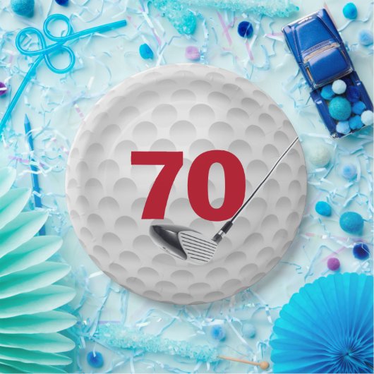 70e verjaardag Bord Golfbalpapier (Feest)