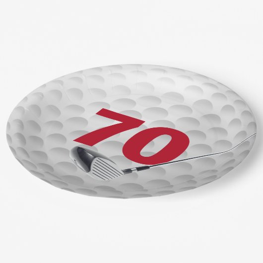 70e verjaardag Bord Golfbalpapier (Gekanteld)