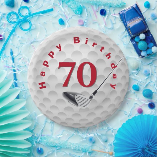 70e verjaardag Bord Golfbalpapier (Feest)