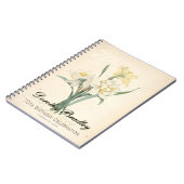 70e verjaardag Botanische Narcissus Guest Book Notitieboek (Linkerzijde)