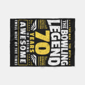 70e verjaardag Bowling 70 jaar oude Bowler Fleece Deken (Voorkant (Horizontaal))