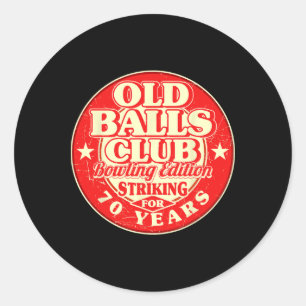 70e verjaardag Bowling Old Bylls Club 70 jaar Stri Ronde Sticker