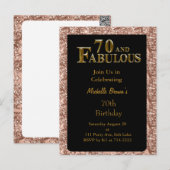 70e verjaardag briefkaart (Voorkant / Achterkant)
