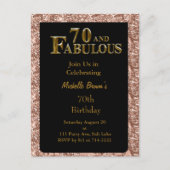 70e verjaardag briefkaart (Voorkant)