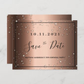 70e verjaardag bronzen zwart metallisch behalve de briefkaart (Voorkant / Achterkant)