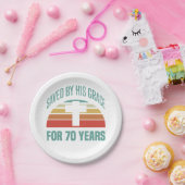 70e verjaardag cadeau voor christenen papieren bordje (Feest)