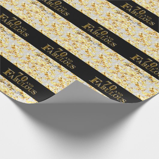 70e verjaardag cadeaupapier (Hoek)