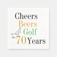70e verjaardag Cheers en bieren Golf Minimal