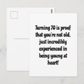 70e verjaardag citaten briefkaart (Voorkant / Achterkant)