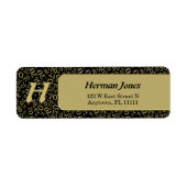 70e verjaardag Cool Nummer Patroon Goud en Zwart Etiket (Voorkant)