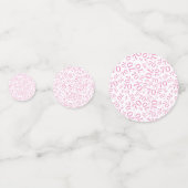 70e verjaardag Cool Nummer Patroon Roze en Wit Confetti (Voorkanten)