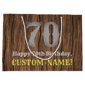 70e verjaardag: Country Westerne geïnspireerde loo Groot Cadeauzakje (Achterkant)