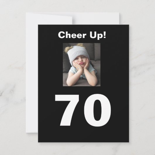 70e verjaardag Crebrate Cute Girl (Voorkant)