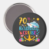70e verjaardag Cruise B-Day Party Circle Magneet (Voorkant / Achterkant)