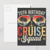 70E Verjaardag Cruise Squad Familie Matching Briefkaart (Voorkant / Achterkant)