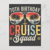 70E Verjaardag Cruise Squad Familie Matching Briefkaart (Voorkant)