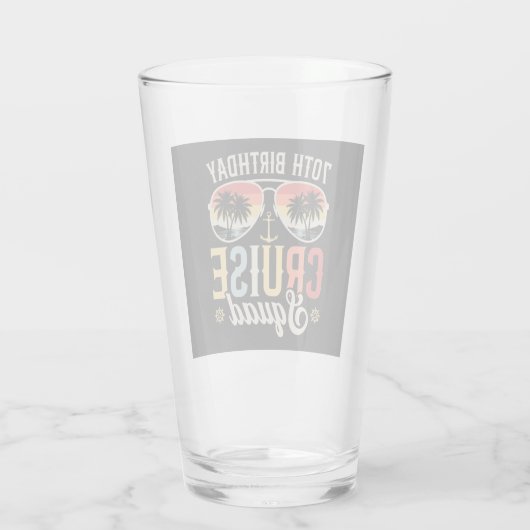 70E Verjaardag Cruise Squad Familie Matching DK Glas (Achterkant)