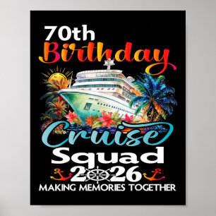 70e verjaardag cruise squad vrienden familie vakan poster
