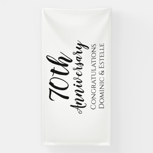 70e verjaardag Custom Party Banner (Verticaal)