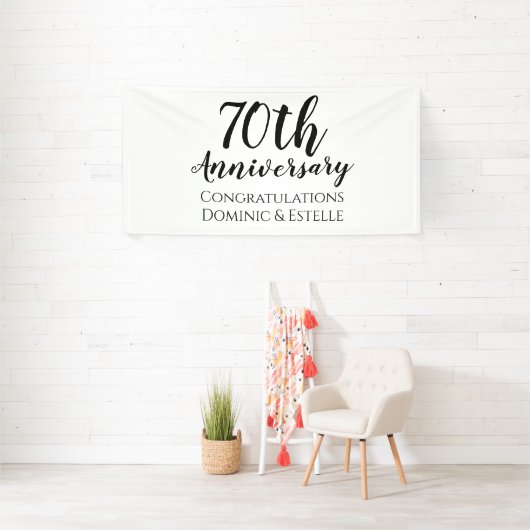 70e verjaardag Custom Party Banner (Insitu)