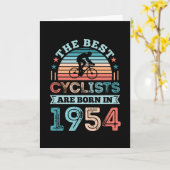 70e verjaardag Cycling Gift Best Cyclist, geboren Kaart (Gele Bloem)