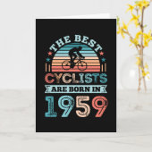 70e verjaardag Cycling Gift Best Cyclist, geboren  Kaart (Gele Bloem)