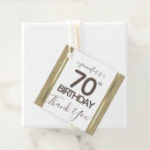 70e verjaardag Dank u Gold Elegant Script Favor Bedankjes Labels (In situ)
