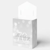 70e verjaardag dank u zilveren Bokeh sprankellicht Bedankdoosjes (Geopend)