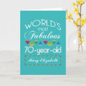 70e verjaardag De meest verbluffende kleurrijke Pa Kaart (Gele Bloem)