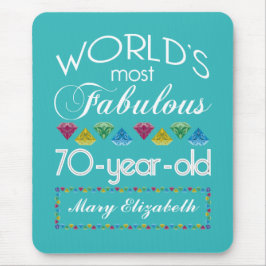 70e verjaardag De meest verbluffende kleurrijke Pa Muismat