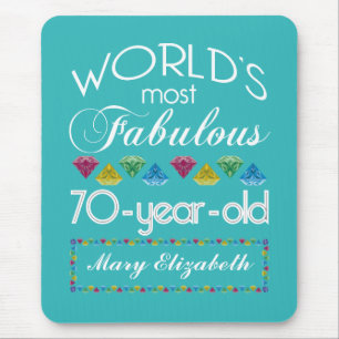 70e verjaardag De meest verbluffende kleurrijke Pa Muismat