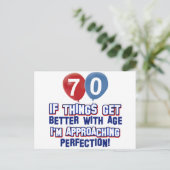 70e verjaardag design briefkaart (Staand voorkant)