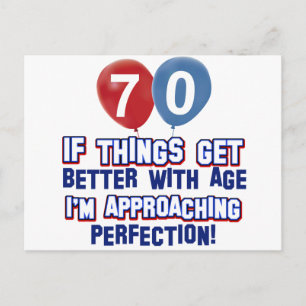 70e verjaardag design briefkaart