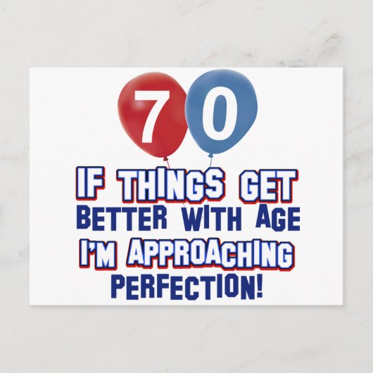 70e verjaardag design briefkaart (Voorkant)