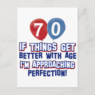 70e verjaardag design briefkaart