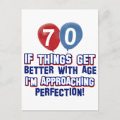 70e verjaardag design briefkaart (Voorkant)