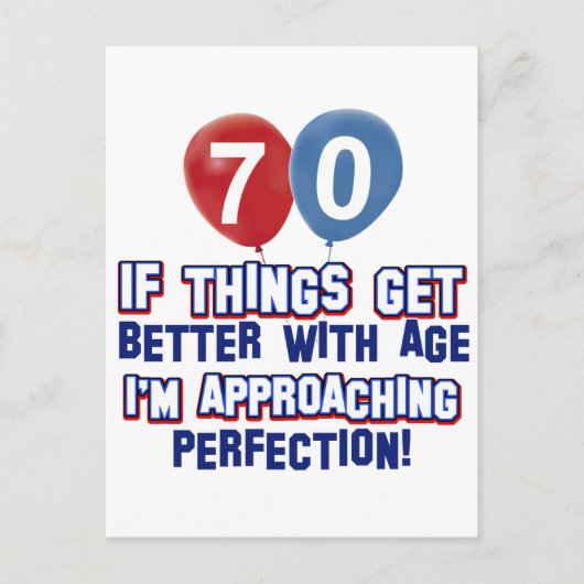 70e verjaardag design briefkaart (Voorkant)