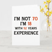 70e verjaardag design kaart (Gele Bloem)