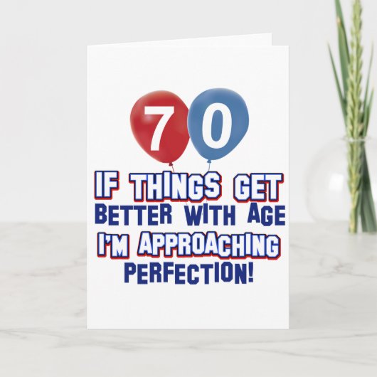 70e verjaardag design kaart (Voorkant)