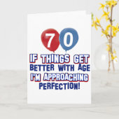 70e verjaardag design kaart (Gele Bloem)